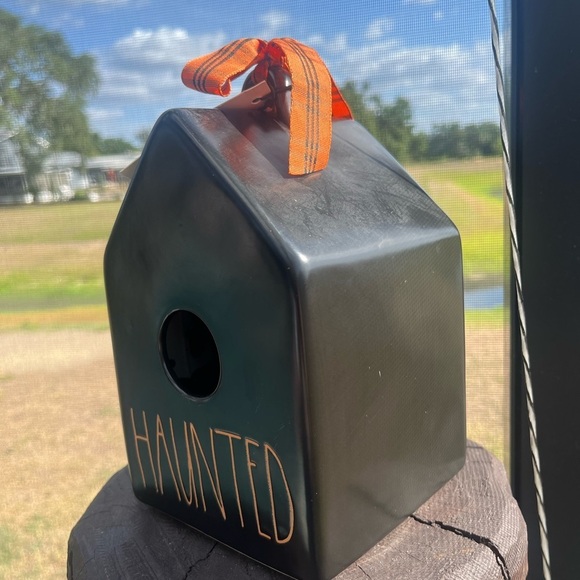 RAE DUNN Halloween “HAUNTED” BIRDHOUSE - Picture 4 of 9